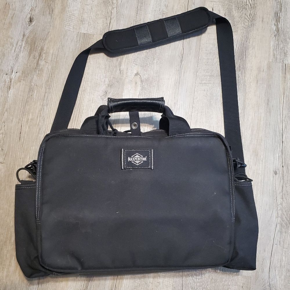 Maxpedition Operator Tactical Attache 0605B Black Large Messenger Bag Laptop EUC - Picture 2 of 6